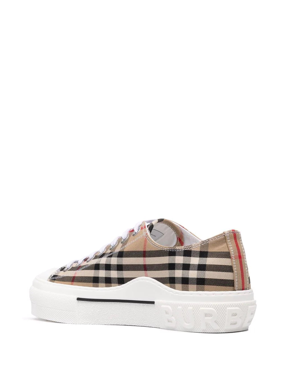 Burberry Tênis cano baixo com estampa xadrez vintage