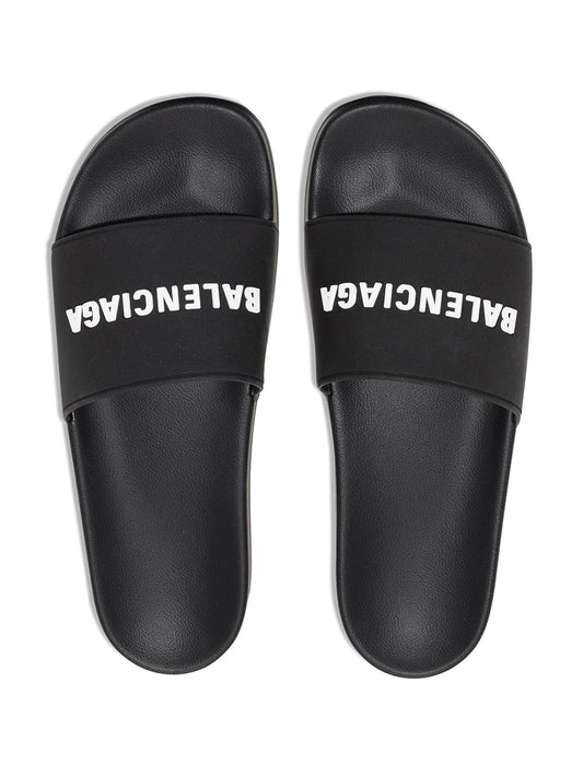 Balenciaga Slide com logo gravado