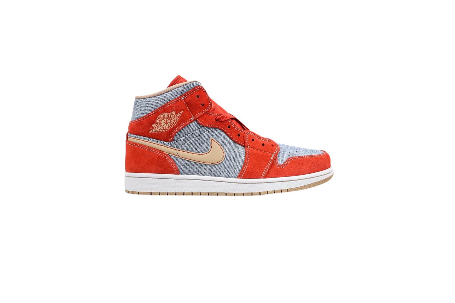 Jordan 1 Mid Denim Red