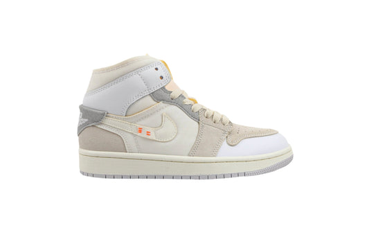 Jordan 1 Mid Craft Inside Out White Grey